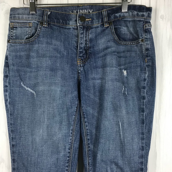 New York Company Skinny Distress Jeans Size 6 Blue - Picture 3 of 8